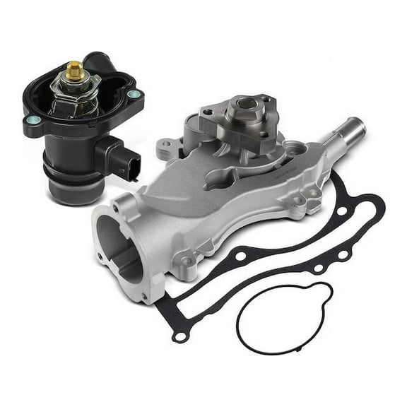 Engine Water Pump and Thermostat Assembly 2 - Compatible with 2012 - 2020 Chevy Sonic 1.4L 4-Cylinder Turbocharged 2013 2014 2015 2016 2017 2018 2019
