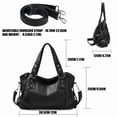 thumbnail image 3 of GAEKEAO Women’s Satchel Handbag Spacious Shoulder Purse with Detachable Strap, 3 of 6