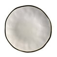 thumbnail image 6 of Elama Modern 16 Piece Stoneware Dinnerware Set in Matte White with Gold Rim, 6 of 9