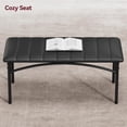 thumbnail image 3 of Eastvita 4-Person Dining Table Set Kitchen Table with Upholstered Chairs/Bench/Rectangular Set for Small Space Apartment/Home Studio in Rustic Brown, 3 of 6