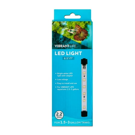 Vibrant Life LED Light, 6.5"/7", for 1.5-3 Gallon Tanks