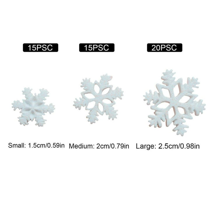 50 Pieces Mini Snowflake for Craft Tiny Resin Snowflakes Small Christmas  Embellishment Snow Shaped Craft Decoration with Storage Box for Winter  Party
