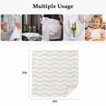 thumbnail image 4 of Cream Moire Cloth Napkins, Water Ripple Stripe Farmhouse Washable and Reusable Dinner Napkins Set of 8, Table Napkin for Kitchen Party Birthday Wedding Hotel Housewarming 20"x20", 4 of 8