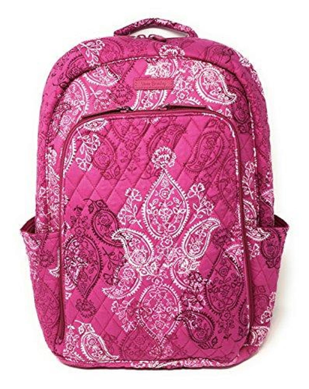 Vera Bradley Pink Laptop Backpack in Stamped Paisley Cotton by Vera Bradley