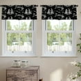 thumbnail image 2 of LALILO Kitchen Curtain Valance Egyptian God Moon Rod Pocket Window Curtain 52"x 18" Set of 2, 2 of 6