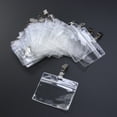 thumbnail image 6 of FRCOLOR 25 Pcs Transparent Waterproof Horizontal Business ID Badge Holder with Retractable Adjustable Lanyards Neck Straps Badge Clips for Office School Social events, 6 of 8