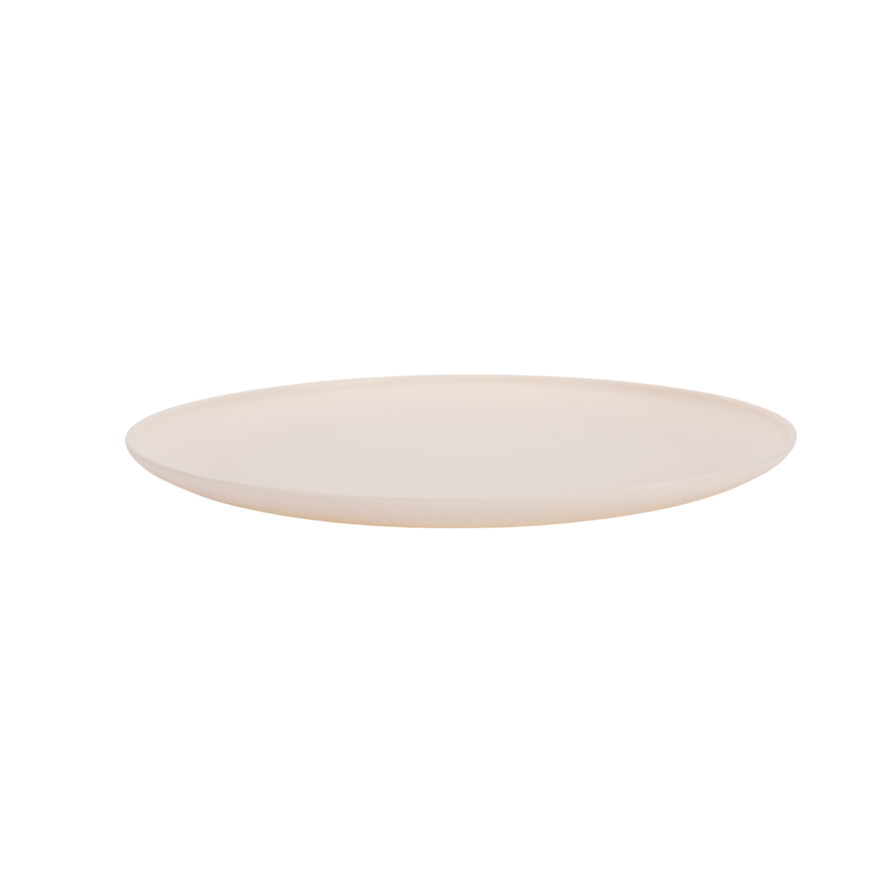 Mainstays - Cream Round Plastic Plate, 10.5 inch