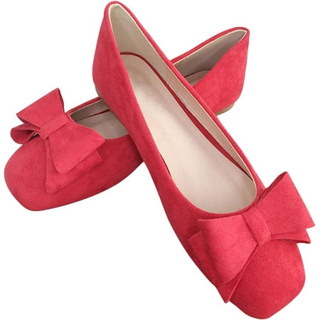 

Pfhytec LU Womens Classic Square Toe Ballet Flats Comfort Solid Flat Shoes for Work Slip On Driving Shoes Moccasins Army Green