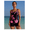 Black and pink, variant on Women's Black and White Leaf Print Ruched Tankini Set with Boyleg Shorts - Two Piece Swimsuit for Beach, Pool, Vacation S-XL
