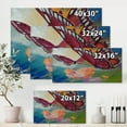 thumbnail image 4 of Designart ' Butterflies On Pink Flowers ' Traditional Canvas Wall Art Print, 4 of 4
