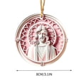 thumbnail image 3 of Christmas Acrylic Pendant Concave Textured Round Pendant Decoration, 3 of 6