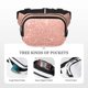 thumbnail image 5 of Disketp Rose Gold Glitter Riñonera de Doble Capa, Bolsa de Cintura Ajustable para Viajes, Correr y Senderismo, Riñonera Ligera para Hombre y Mujer, 5 of 9