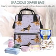 thumbnail image 5 of Daiia German Shepherd Dog Large Capacity Baby Bag Waterproof Stylish Diaper Bag Mummy Backpack Adjustable Straps Diaper BagBaby Essentials Bag, 5 of 6