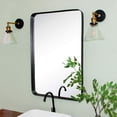 thumbnail image 2 of TEHOME Contemporary Black Bathroom Mirror, 20x30 Inches, Metal Framed Rectangle Vanity Mirror, 2 of 7