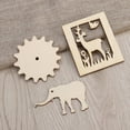 20 Pcs Gear Puzzle Wood Chips Decor Wood DIY Craft Gear Shaped Puzzle
