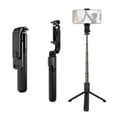 thumbnail image 1 of Mistaha Portable Selfie Stick with Foldable Desktop Tripod, 360° Rotation, 5-Section Extension, Bluetooth Remote Control, Video Compatible, Black, 86cm/33.8in, for Android/iOS, 1 of 6