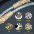 thumbnail image 6 of Hose Metal - 100ft Heavy Duty Stainless Steel Water Hose with 8 Function Sprayer & Metal Fittings, Flexible, Lightweight, No Kink, Puncture Proof Hose for Yard, Outdoors,, 6 of 6