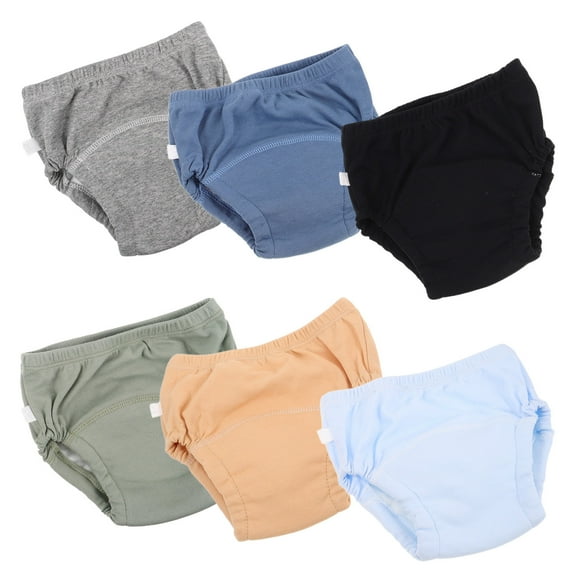 PENIKOKO Assorted Color Baby Training Pants Comfortable Breathable Cotton Leakproof Easy to Use for Baby Use Size 6pcs