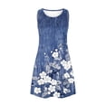 thumbnail image 6 of Uaswgudfs Women's Sleeveless A-Line Flowy Tank Dress - Casual Summer Sundress with Floral Accents for Social Occasions Blue L, 6 of 9