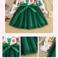 thumbnail image 6 of IVEYRTF Girls Solid Color Long Sleeve Round Neck Sleeve Dress Princess Party Performance Childrens Formal Wear Dress for Holiday Celebrations Birthday Festive Events(Green#2,3-4 Years), 6 of 9