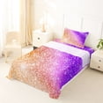 thumbnail image 5 of jejeloiu Purple Orange Sparkling Print Twin Sheet Sets Kids,Multicolor Aesthetic Art Bedding For Girls,3pcs, 5 of 6