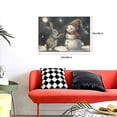 thumbnail image 5 of 16x24 inch Canvas Painting Little Rabbit And Snowman,Home Room Decor Children'S Room Accessory,Modern Art Rabbit And Snowman Oil Paintings On Canvas Wall Art,Gift For Rabbit Lovers,Home Decor, 5 of 6