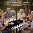 thumbnail image 3 of Round Outdoor Tablecloth with Umbrella Hole and Zipper, Farmhouse Black Tablecloth with Elastic Waterproof, Farmhouse Black Line Striped Patio Table Covers for 45" - 54" Picnic Pool Tables, 3 of 9