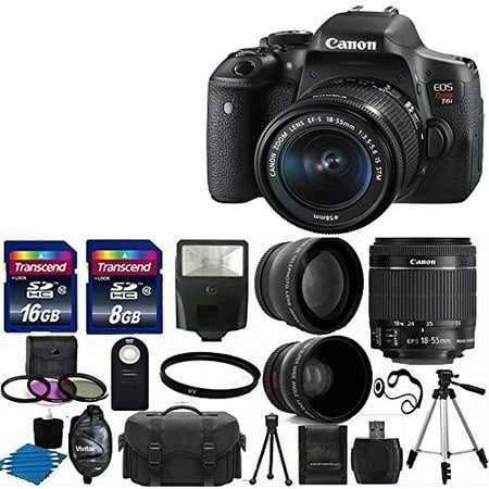- Canon EOS Rebel T6i DSLR CMOS Digital SLR Camera Bundle with Tripod, Lens and Accessories (16 Items)