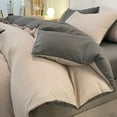 thumbnail image 1 of Ensemble de Literie en Polyester 4 Pcs pour Lits de Dortoir / Tissu Lavé Doux / Housse de Couette Réversible Taies d'Oreiller et Drap / Design Multicolore Durable et Respirant / Lit d'Étudiant, 1 of 6