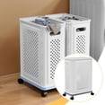 thumbnail image 1 of Quzzie Panier de Rangement Roulant pour Tapis de Yoga Support d'Équipement de Mise en Forme avec Roues Multifonction Grande Capacité Support de Tapis de Yoga Chariot de Rangement Fond Gris, 1 of 8