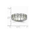 thumbnail image 7 of White Stainless Steel Ring Band Wedding Cubic Zirconia CZ, 7 of 7