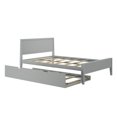 thumbnail image 3 of Max & Lily Full Size Bed Frame with Trundle, Classic Solid Wood Platform Bed for Kids, 3 of 9