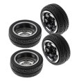 thumbnail image 1 of pitrice 4pcs RC Vehicle Wheels Tires Rims Set 12mm Hex for 1/10 On Road Car HPI HSP, 1 of 9