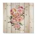 thumbnail image 3 of Designart 'Bouquet Of Pink Roses Flowers' Traditional Print on Natural Pine Wood, 3 of 5