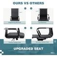 thumbnail image 4 of VICTONE Ribbed Office Chair High Back PU Leather Executive Conference Chair Adjustable Swivel Chair (Black), 4 of 7