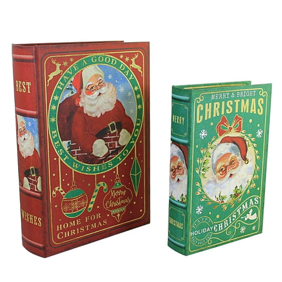 Christmas Christmas Books Mdf Santa Claus Decorative Boxes Y9224