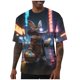 thumbnail image 2 of Tops para hombre, blusas y camisas de cuello redondo y manga corta para hombre, blusas casuales holgadas elásticas deportivas de manga corta con cuello redondo, blusas para hombre, blusas de poliéster, 2 of 6