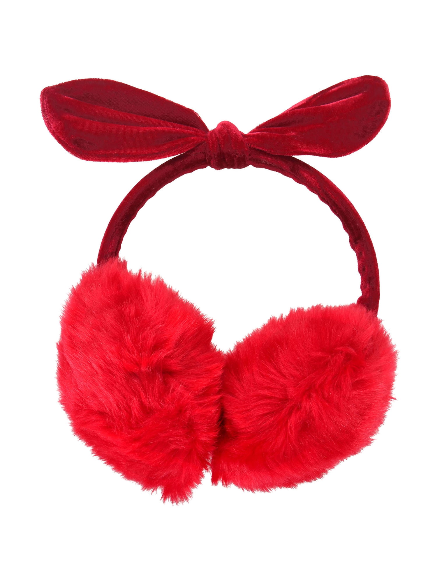 Winter Earmuffs Unisex Fashion Ear Warmers Cute Back-wear Earmuffs Red Checkered 