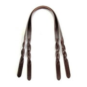 24.9" byhands 100% Genuine Leather Braid Style Shoulder Bag Strap/Purse Handles, Brown (40-6301)