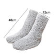thumbnail image 2 of Furry Leg Warmers over Knee High Fuzzy Socks Plush Slipper Stockings High Long Furry Leg Winter Home Sleeping Socks for Women Men,Style 2, 2 of 5