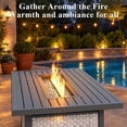 thumbnail image 4 of MAISON HUIS 43" Rectangular Wicker Propane Fire Pit Table, 55000 BTU Gas Fire Table with Lid & Waterproof Cover, Compatible with 20 lb Propane Tank, 4 of 8