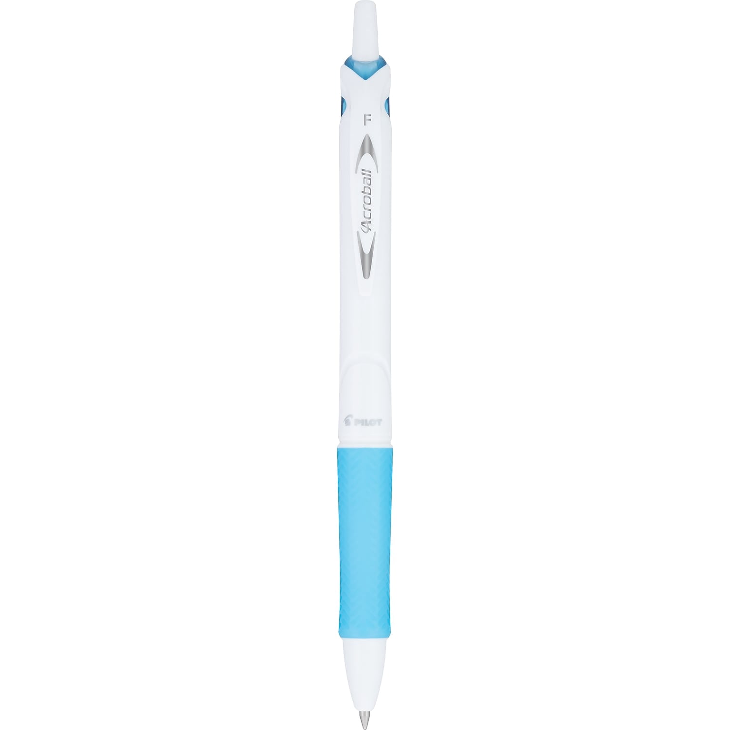 Pilot Acroball PureWhite Advanced Ink Pens, Fine Point (0.7 mm), Black Ink, 12 Count