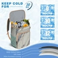 thumbnail image 6 of Camping Cooler Backpack 26 Cans,Insulated Backpack Insulated Leak Proof Travel Cooler Bag Waterproof Lunch Picnic Beach Work Trip Thermal Bag Drink Beverage Beer Bag Cooler marble Modern Geometric Flo, 6 of 6