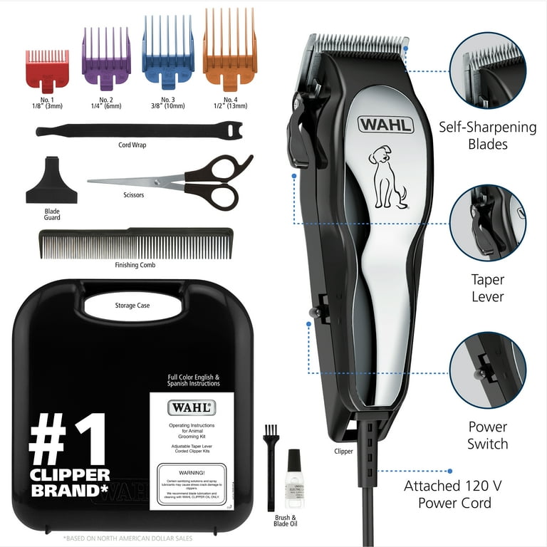 Wahl Pet Pro Complete Dog Hair Cutting Clipper Kit Model 9281 210 Silver Black