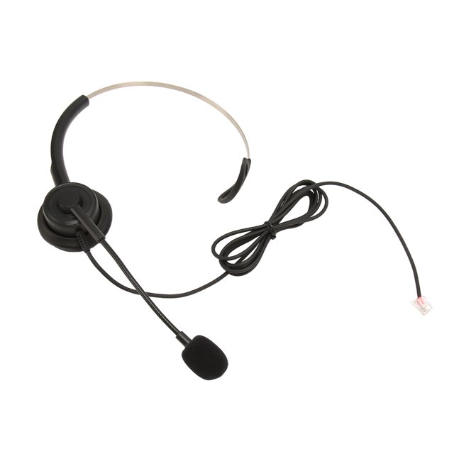 Auriculares comerciales diadema flexible con cancelación de ruido auriculares telefónicos de un solo oído para centro de llamadas