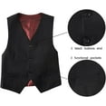 thumbnail image 2 of Boys Formal Slim Fit 5 Piece Suit Vest Pants Set and BowTie and Tie,for Kids to Teen, for Graduate, Wedding, Prom, 2 of 10