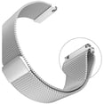 thumbnail image 2 of Men's Women's Stainless Steel Magnetic Bracelets Quick Release Watch Strap 20mm, Silver, 2 of 7