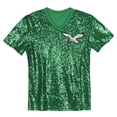 thumbnail image 2 of Girls Youth Jalen Hurts Kelly Green Philadelphia Eagles Sequin V-Neck Fashion Jersey, 2 of 3