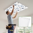 thumbnail image 4 of Blue Grey Spring Floral Magnetic Fluorescent Light Covers for Ceiling Lights 2x4 Feet, Summer Flowers Botanical Office Classroom Kitchen Drop Ceiling Light Covers Lighting Filters Shade Panel 4 Packs, 4 of 9