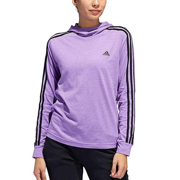 Adidas Ladies' Jersey Hoodie (Actpur, Large) - NEW